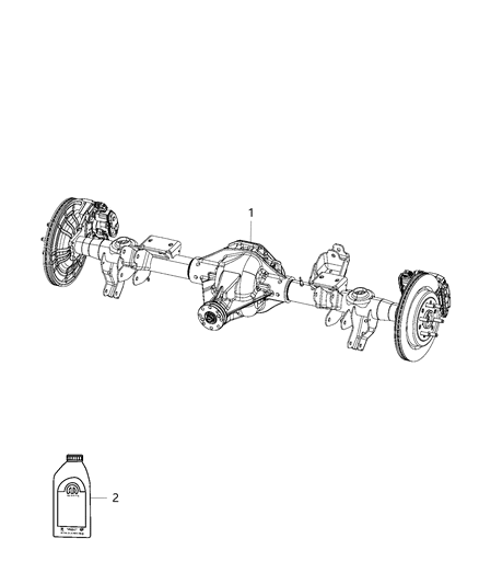 2019 Ram 1500 Axle-Rear Complete Diagram for 68272077AC