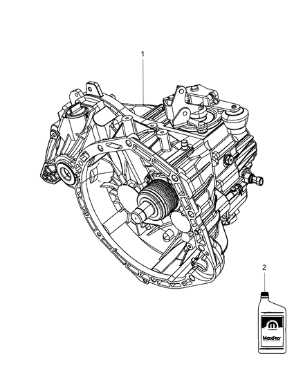 2009 Chrysler PT Cruiser Transmission / Transaxle Assembly Diagram 1