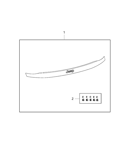 2014 Jeep Grand Cherokee Deflector Kit, Air - Front Diagram