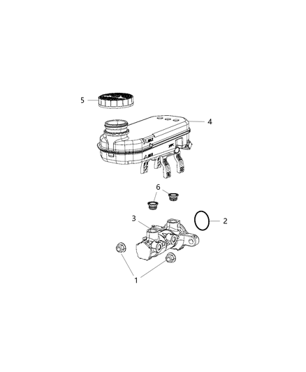 2014 Ram ProMaster 1500 Master Cylinder Diagram