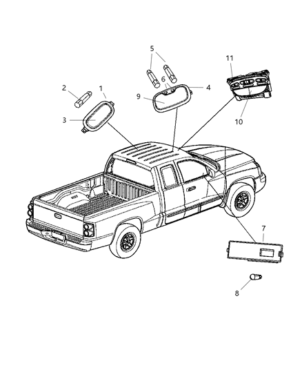 2010 Dodge Dakota Lamps Interior Diagram