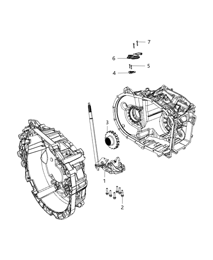 2012 Dodge Dart BUSHING-Transmission Range Sensor Diagram for 68141740AA