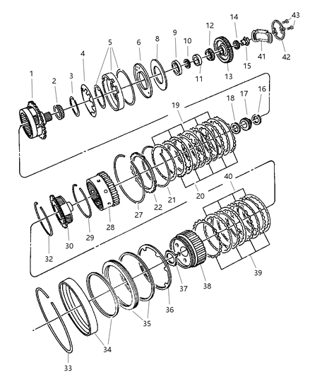 2007 Chrysler Pacifica Gear Pkg-Output And Transfer Shaft Diagram for 4773275AC