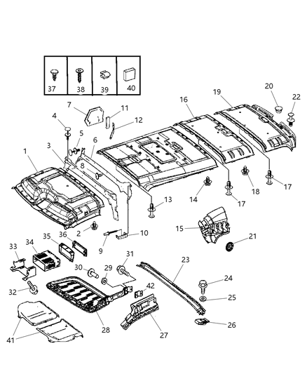 2007 Dodge Sprinter 2500 RIVET-Plastic Diagram for 1AR96DX9AA