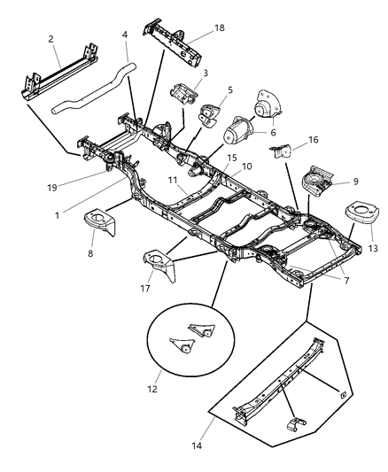 2009 Jeep Wrangler CROSMEMBE-Compatibility Diagram for 68026077AB