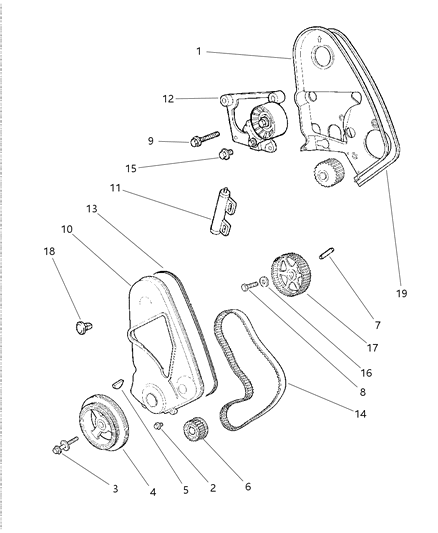 1997 Dodge Stratus Cover-Timing Belt Diagram for 4667338