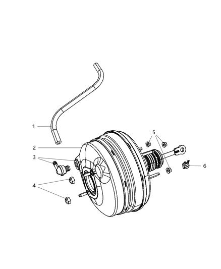 2008 Chrysler Pacifica Booster, Vacuum Power Brake Diagram