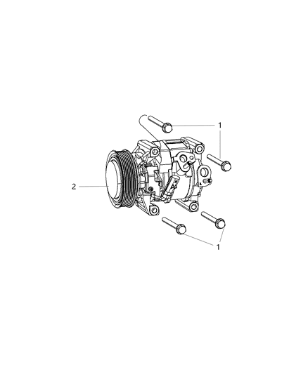 2014 Chrysler 200 A/C Compressor Mounting Diagram 2