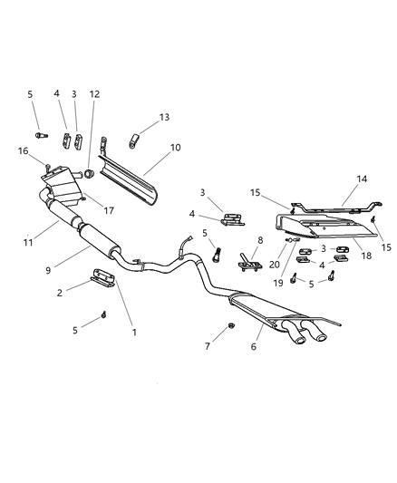 2001 Dodge Viper Exhaust System Diagram