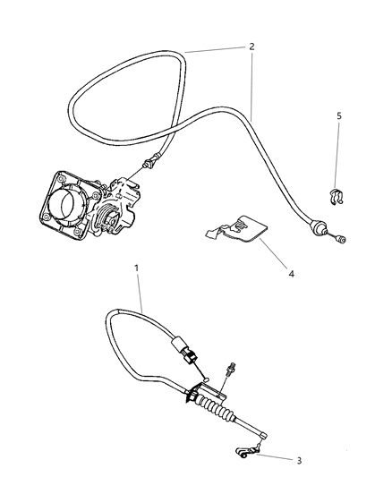 2001 Dodge Neon Cable-Throttle Control Diagram for 4669790AD