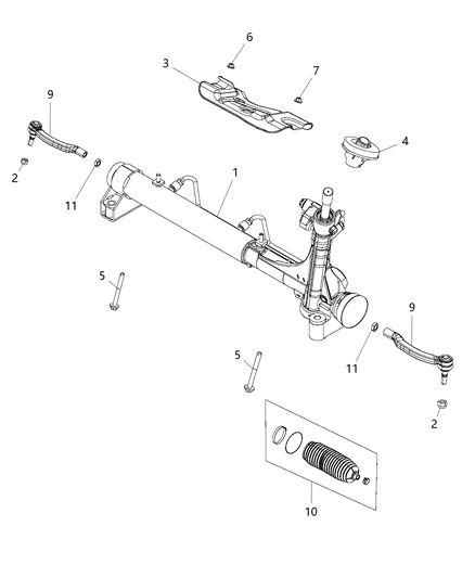 2020 Ram ProMaster 1500 Steering Gear, Rack And Pinion Diagram