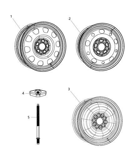 2017 Jeep Compass Wheels-Spare Wheel Diagram for 5105079AC