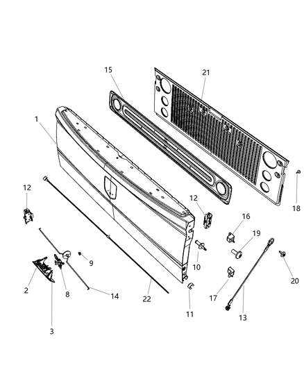 2010 Dodge Ram 2500 Tailgate Diagram