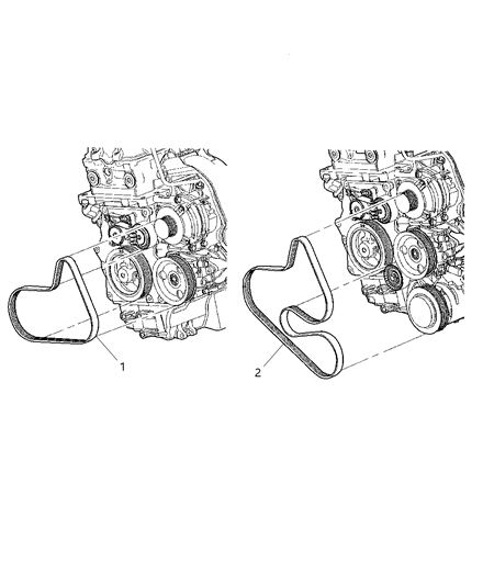 2003 Chrysler PT Cruiser Belts, Drive Diagram 1