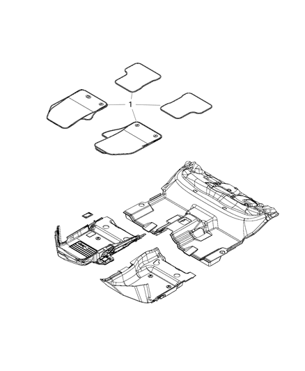 2019 Jeep Renegade Floor Mats Diagram