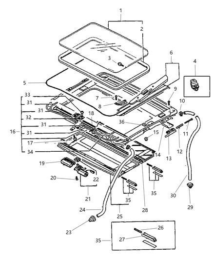 1997 Chrysler Sebring Coupe Sunroof Diagram
