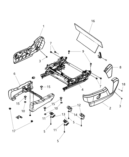 2014 Chrysler Town & Country Bracket-Seat Diagram for 68078258AC