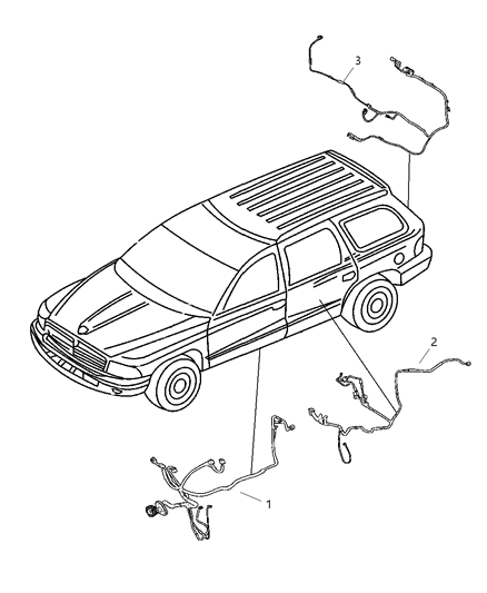 2009 Chrysler Aspen Wiring-Front Door Diagram for 56055210AE