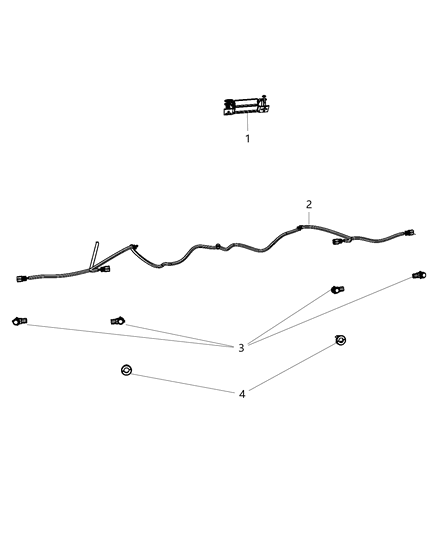 2016 Ram 2500 Park Assist, Rear Diagram