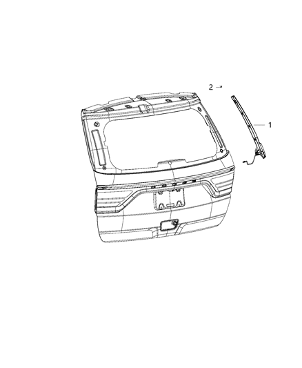 2019 Dodge Durango Sensors, Liftgate Pinch Diagram