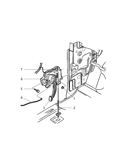 2003 Dodge Durango Parking Brake Lever Diagram