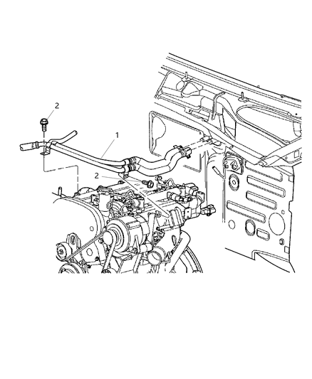 2002 Jeep Liberty Plumbing - Heater Diagram 3