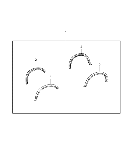 2016 Ram 1500 Molding-Wheel Opening Flare Diagram for 1TD27DX8AD