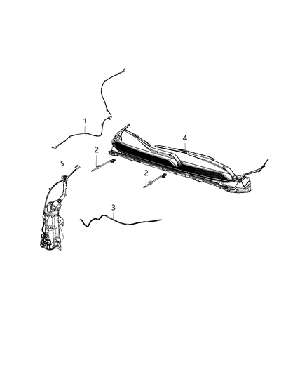 2020 Chrysler Voyager Washer System, Front Diagram