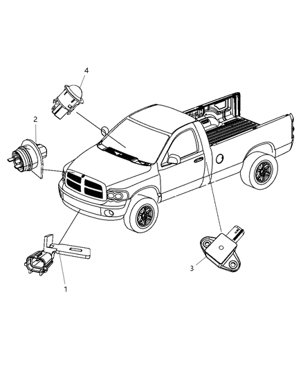 2010 Dodge Ram 3500 Sensors Body Diagram