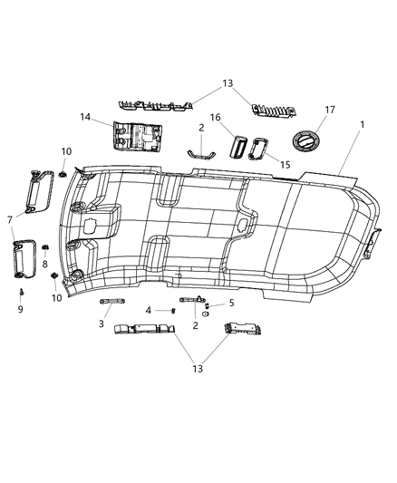 2013 Dodge Journey Hook-Coat Hook Diagram for 1MT69HDAAA