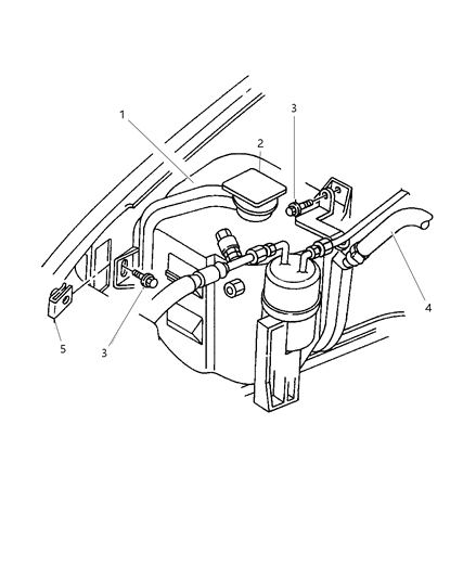 1998 Chrysler Cirrus Bottle-COOLANT Recovery Diagram for 4592165