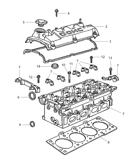 2006 Dodge Stratus Cylinder Head Diagram 1