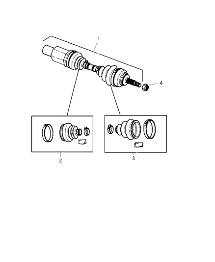 1998 Dodge Intrepid Cv Axle Shaft Assembly Diagram for R2073756AC