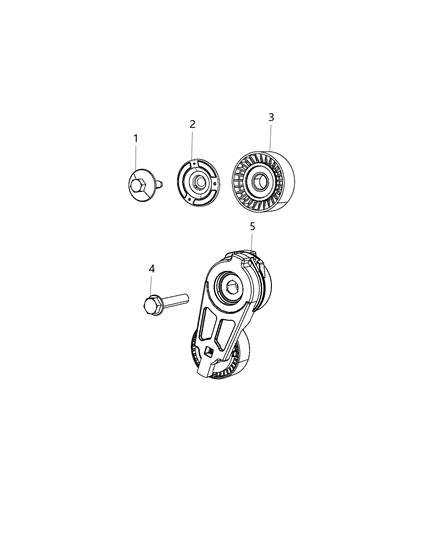 2016 Ram 2500 Pulley & Related Parts Diagram 1