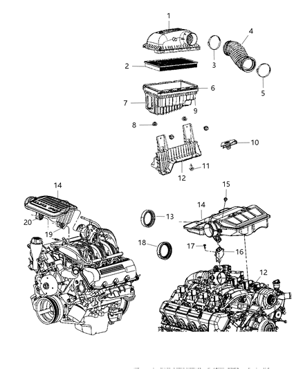 2011 Ram Dakota Air Cleaner Diagram