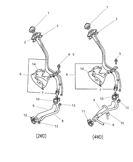 1997 Chrysler Sebring Cap-Fuel Filler Diagram for MB504900