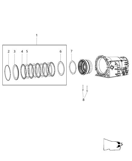 2008 Jeep Liberty B2 Clutch Assembly Diagram 1