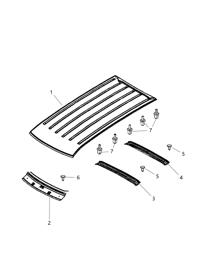 2007 Dodge Nitro Roof Panel Diagram