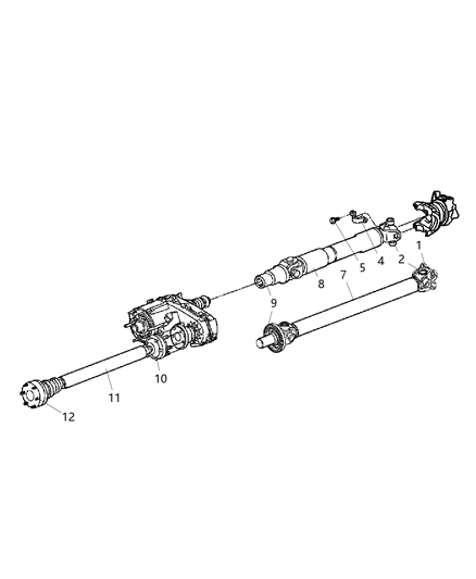 2004 Jeep Liberty YOKE-Drive Shaft Diagram for 5103373AA