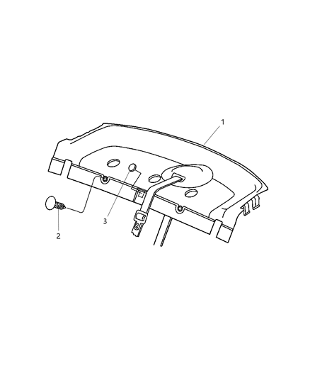 2004 Chrysler Sebring Sedan & Convertible Rear Shelf Panel Diagram