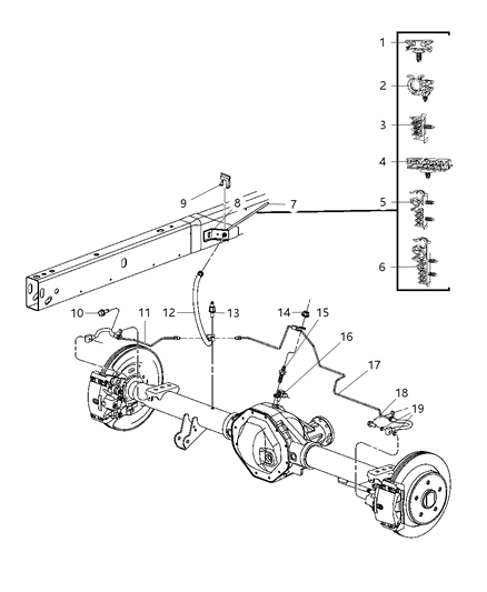 2008 Dodge Ram 1500 Hose-Brake Diagram for 55398219AB