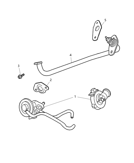 2004 Chrysler Pacifica EGR Valve & Related Diagram