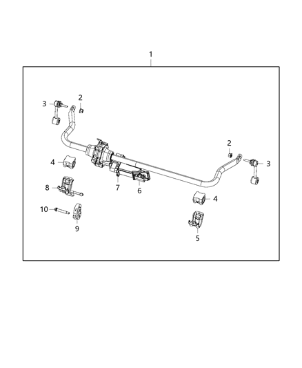 2016 Jeep Wrangler Electronic Stabilizer Bar Kit Diagram