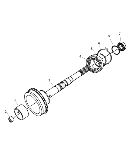 2007 Dodge Ram 3500 Pickup Output Shaft Diagram