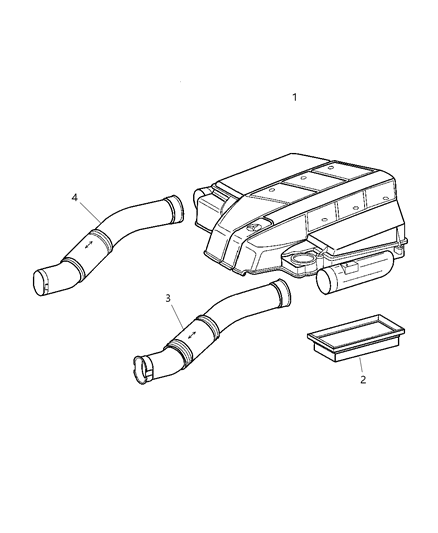 2007 Chrysler Crossfire Element-Air Cleaner Diagram for 5098424AA