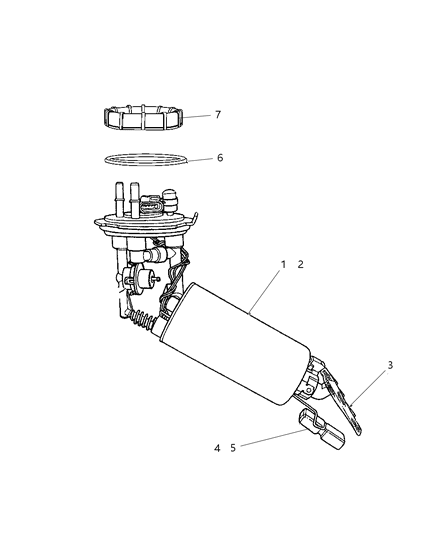 2007 Chrysler PT Cruiser Fuel Tank Module Diagram for 5175727AA