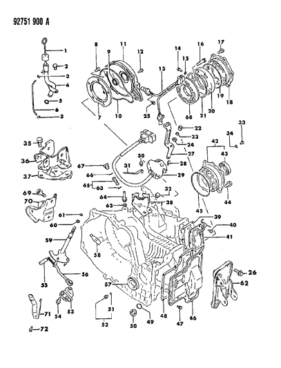 1993 Dodge Stealth Case & Miscellaneous Parts Diagram 1