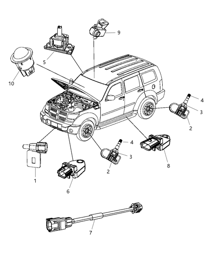 2010 Jeep Liberty Sensors Body Diagram