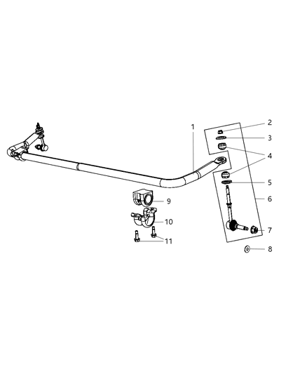 2009 Dodge Ram 5500 Stabilizer Bar, Front Diagram