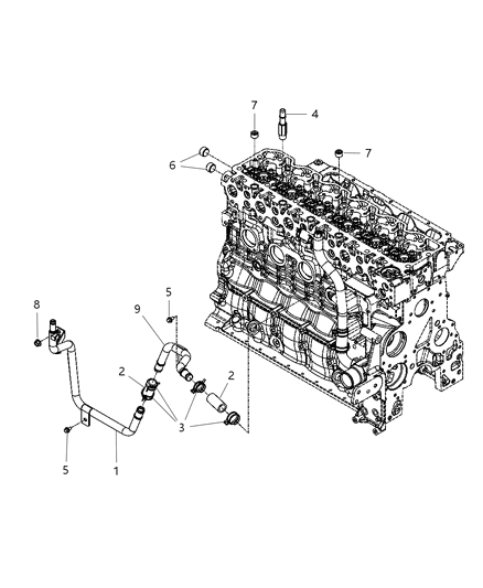 2007 Dodge Ram 2500 Plumbing - Cabin Heater Diagram 1